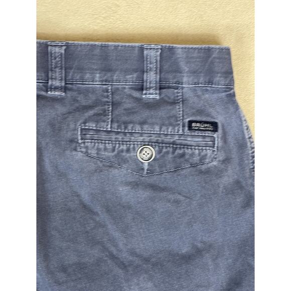 Bruhl Pants Mens 36R Blue Straight Leg Mid Rise Regular Fit Stretch Chino - Picture 13 of 15